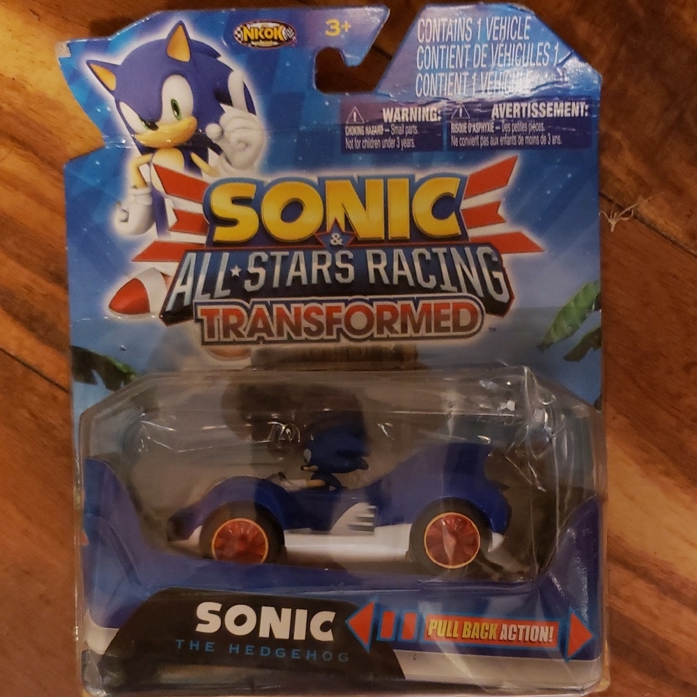 & All-Stars Racing Transformed Pull Back Toy Car - Blue